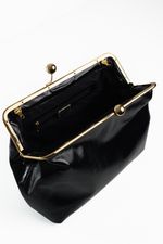 Bolsa Diamante em Couro Preto