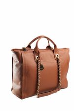 Bolsa Ametista em Couro Caramelo