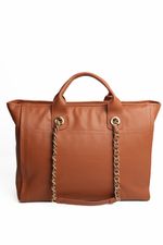 Bolsa Ametista em Couro Caramelo