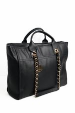 Bolsa Ametista em Couro Preto 