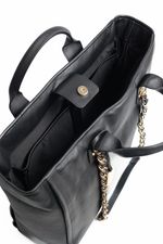 Bolsa Ametista em Couro Preto 