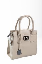 Bolsa Cristal em Couro Off White