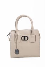 Bolsa Cristal em Couro Off White