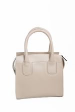 Bolsa Cristal em Couro Off White