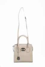 Bolsa Cristal em Couro Off White