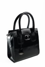 Bolsa Cristal em Couro Preto