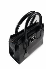 Bolsa Cristal em Couro Preto
