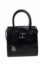 Bolsa Cristal em Couro Preto