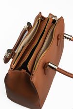 Bolsa Esmeralda em Couro Caramelo