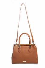 Bolsa Esmeralda em Couro Caramelo