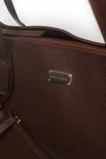 Bolsa Pérola em Couro Café