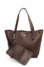 Bolsa Pérola em Couro Café