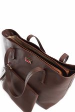 Bolsa Pérola em Couro Café