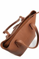 Bolsa Pérola em Couro Caramelo