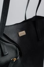 Bolsa Pérola em Couro Preto
