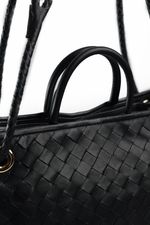Bolsa Quartzo em Couro Preto