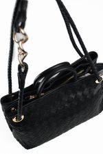Bolsa Quartzo em Couro Preto