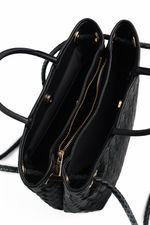 Bolsa Quartzo em Couro Preto