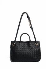 Bolsa Quartzo em Couro Preto