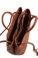 Bolsa Quartzo em Couro Caramelo