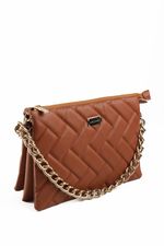 Bolsa Safira em Couro Caramelo