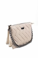 Bolsa Safira em Couro Off White