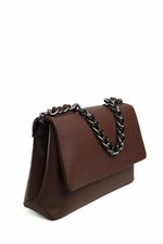 Bolsa Jade em Couro Café