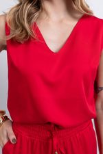 Conjunto Celita Rayon Sarja Vermelho