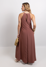 Vestido Naty Marrom Castanho