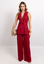 Conjunto Londres Vermelho Bordô