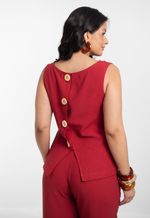 Conjunto Daniela Vermelho Bordô
