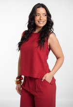 Conjunto Daniela Vermelho Bordô