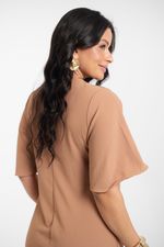 Vestido Ágatha Marrom Castanho
