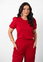 Conjunto Larissa Malha Canelada Marsala