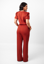 Conjunto Larissa Malha Canelada Terracota