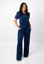 Conjunto Larissa Malha Canelada Azul Marinho
