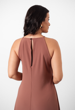 Vestido Naty Marrom Bordô