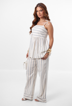 Conjunto Íris Listrado Azul Marinho