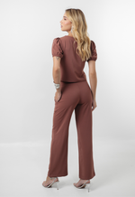 Conjunto Cecília Marrom Bordô