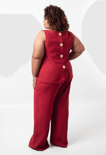 Conjunto Daniela Vermelho Bordô