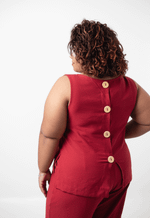Conjunto Daniela Vermelho Bordô