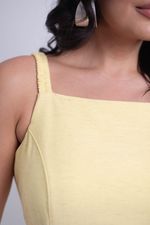 Vestido Pérola Amarelo Manteiga