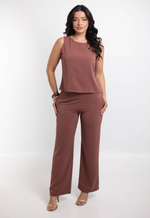 Conjunto Raquel Marrom Bordô