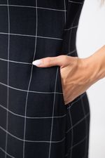 Vestido Débora Preto Quadriculado 