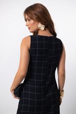 Vestido Débora Preto Quadriculado 