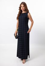Vestido Débora Preto Quadriculado 