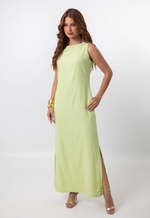 Vestido Débora Verde Lima Quadriculado