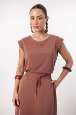 Conjunto Célia  Marrom Bordô