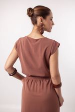 Conjunto Célia  Marrom Bordô