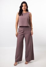 Conjunto Abigail Marrom Bordô